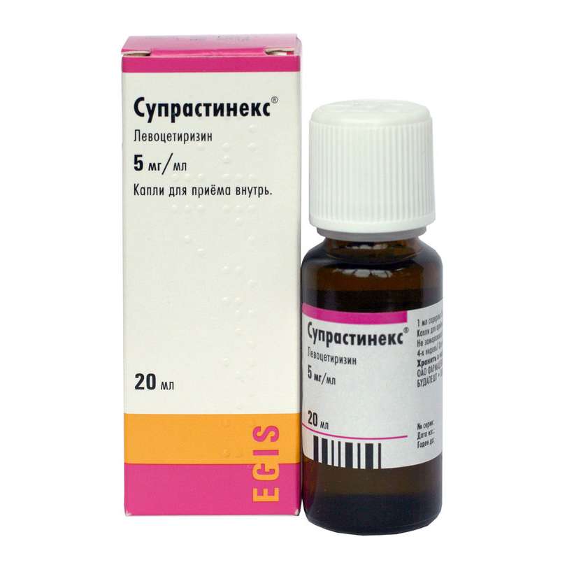 Супрастинекс капли для приема внутрь 5 мг/мл 20 мл флакон –  c .