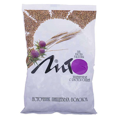Отруби ЛИТО пшеничные хрустящие с расторопшей и кальцием 200 г БАД (211)