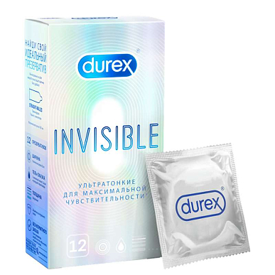 Презервативы Durex (Дюрекс) Invisible 12 шт. (ультратонкие)