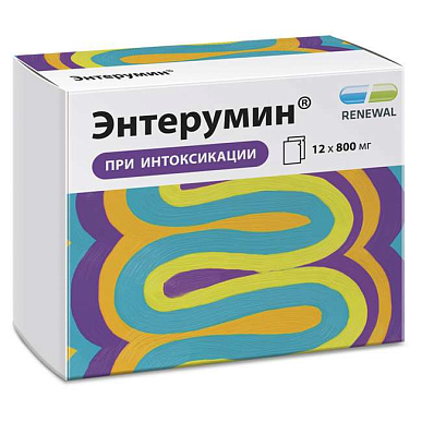 Энтерумин порошок для приготовления суспензии для приема внутрь 800 мг №12 Renewal