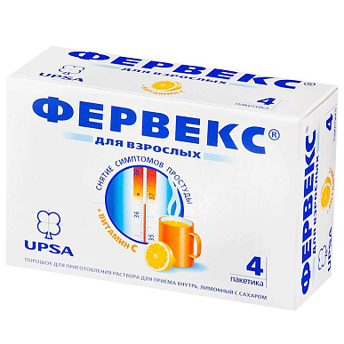 Фервекс UPSA порошок с сахаром №4 (лимон)