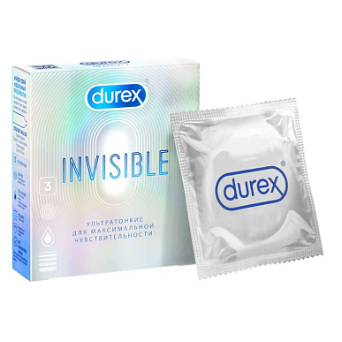 Презервативы Durex (Дюрекс) Invisible 3 шт. (ультратонкие)