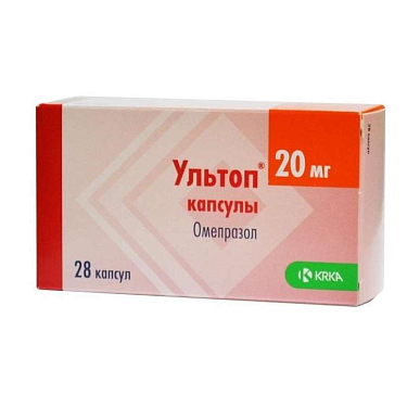 Ультоп капсулы кишечнорастворимые 20 мг №28