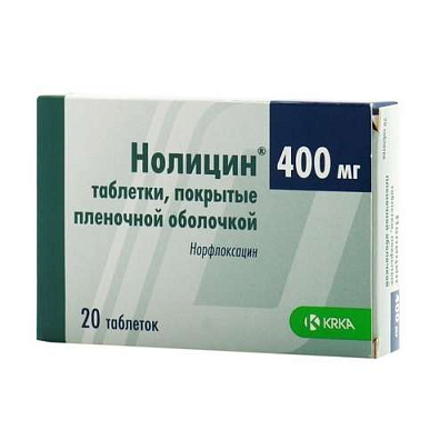 Нолицин таб. покрытые пленочной обол. 400 мг №20