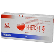 Бинелол таблетки 5 мг №28