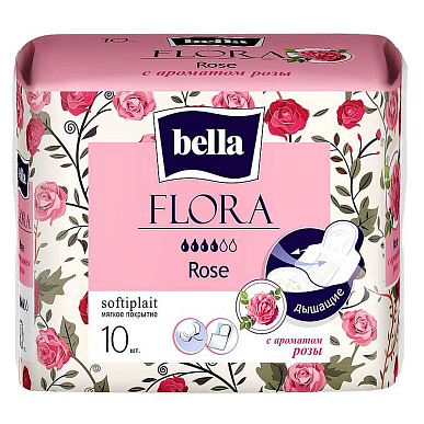 Прокладки &quot;Bella&quot; Flora Rose (с ароматом розы) 10 шт. (Арт. 5826)