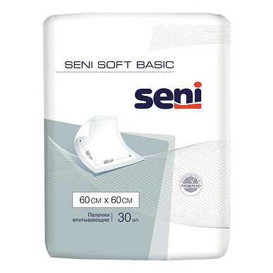 Пеленка впитывающая Seni soft (Сени софт) Basic 60 х 60 см 30 шт.