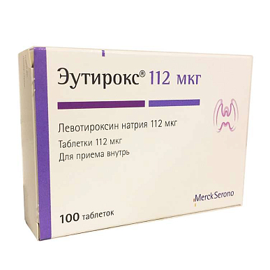 Эутирокс таблетки 112 мкг №100