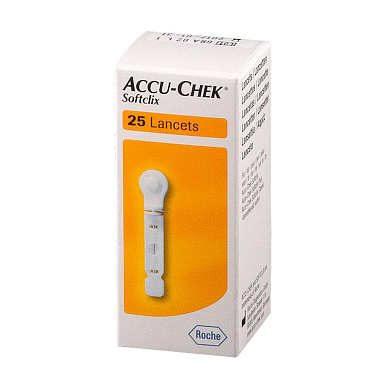 Ланцет для глюкометра Accu-Chek Softclix (Акку-чек Софткликс) стерильный 25 шт.