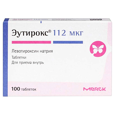 Эутирокс таблетки 112 мкг №100