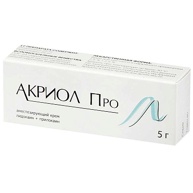 Акриол Про крем для местного и наружного применения 2,5%+2,5% 5 г