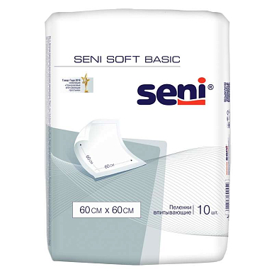 Пеленка впитывающая Seni soft (Сени софт) Basic 60 х 60 см 10 шт.