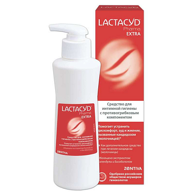 Лактацид Фарма Экстра средство для интимной гигиены с противогрибковым компонентом 250 мл