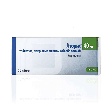 Аторис таб. покрытые пленочной об. 40 мг №30