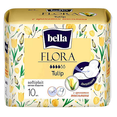 Прокладки &quot;Bella&quot; Flora Tulip (с ароматом тюльпана) 10 шт. (Арт. 5833)