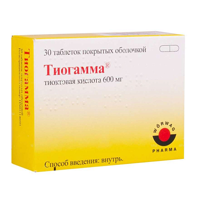 Тиогамма таб. покрытые плен. об. 600 мг №30