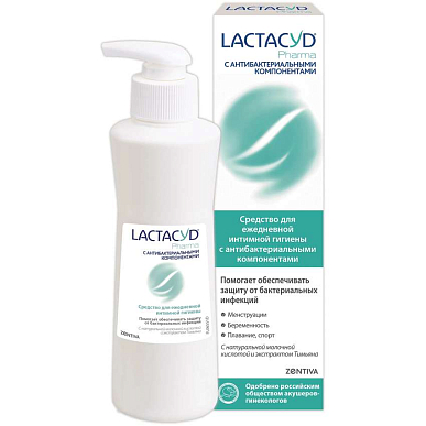 Лактацид Фарма средство для интимной гигиены антибактериальное 250 мл