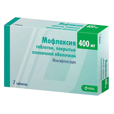 Мофлаксия таб. покрытые пленочной об. 400 мг №7