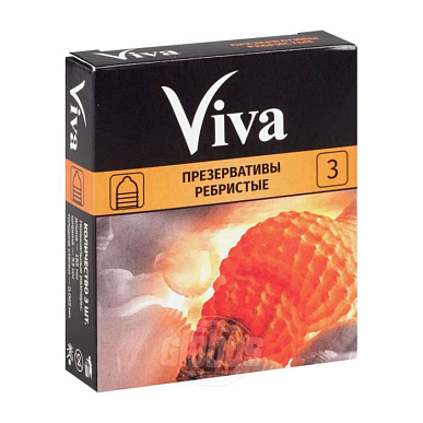 Презервативы Viva ребристые 3 шт.
