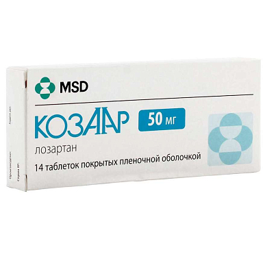 Козаар таб. покрытые пленочной об. 50 мг №14