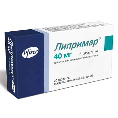 Липримар таб. покрытые пленочной об. 40 мг №30