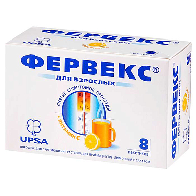 Фервекс UPSA порошок с сахаром №8 (лимон)