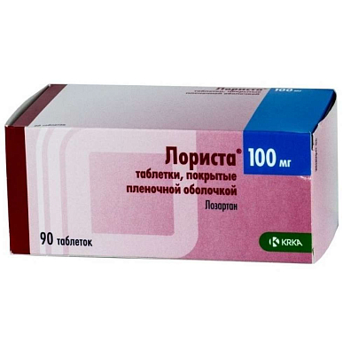 Лориста таб. покрытые пленочной об. 100 мг №90