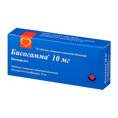 Бисогамма таб. покрытые плен. об. 10 мг №30