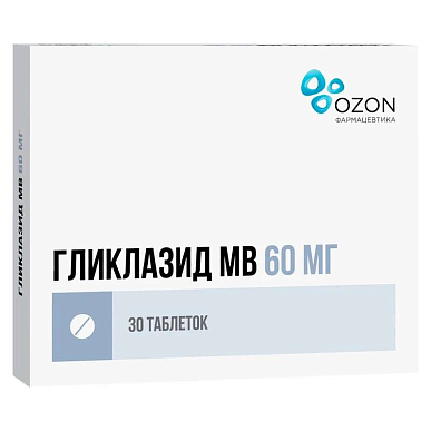 Гликлазид МВ таб. с модифицир. высвоб. 60 мг №30