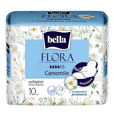 Прокладки &quot;Bella&quot; Flora Camomile (с экстрактом ромашки) 10 шт. (Арт. 5857)