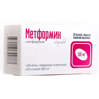 Метформин таб. п/плен. об. 500мг №60