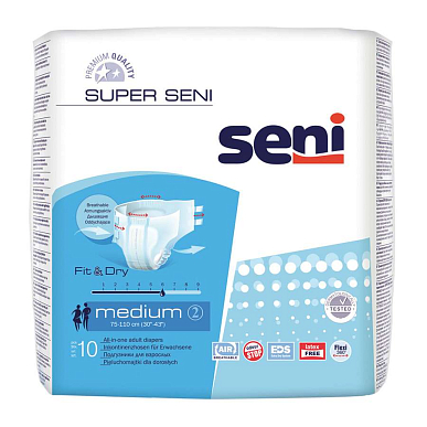 Подгузники для взрослых &quot;Seni&quot; super seni medium р.2 (75-110 см) 10 шт.