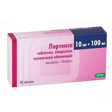 Лортенза таб. покрытые пленочной об. 10 мг+100 мг №30
