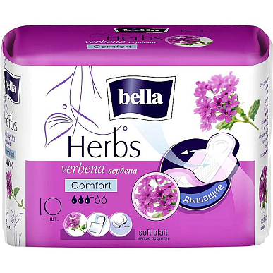 Прокладки &quot;Bella&quot; Herbs komfort softiplait вербена 10 шт.