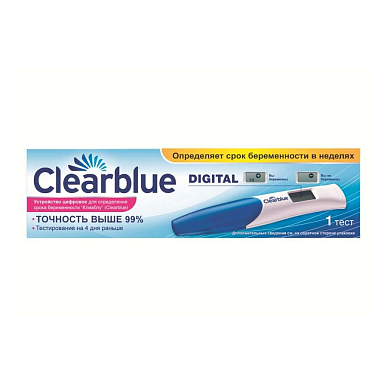 Тест для определения беременности Clearblue (Клиаблу) устр. цифр. с индик. срока