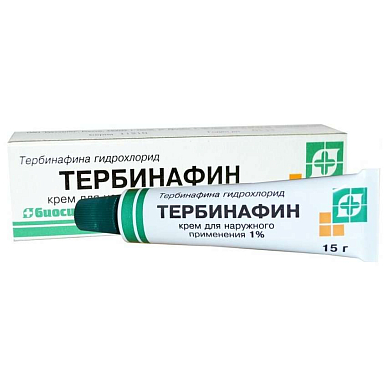 Тербинафин крем для наружного применения 1% 15 г