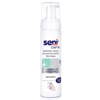 Сени Каре (Seni Care) шампунь-пенка Нежное очищение для мытья волос без воды 200мл