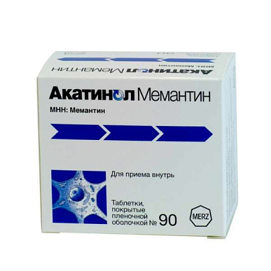 Акатинол Мемантин таб. покрытые пленочной обол. 10 мг №90