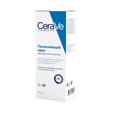 Цераве (CeraVe) крем увлажняющий  для сухой и очень сухой кожи лица и тела 177 мл