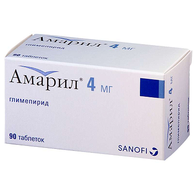 Амарил таблетки 4 мг №90
