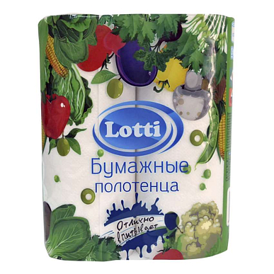 Полотенце бумажное Lotti 2сл №2 овощи