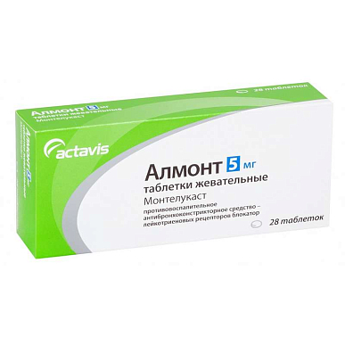 Алмонт таблетки жевательные 5 мг №28